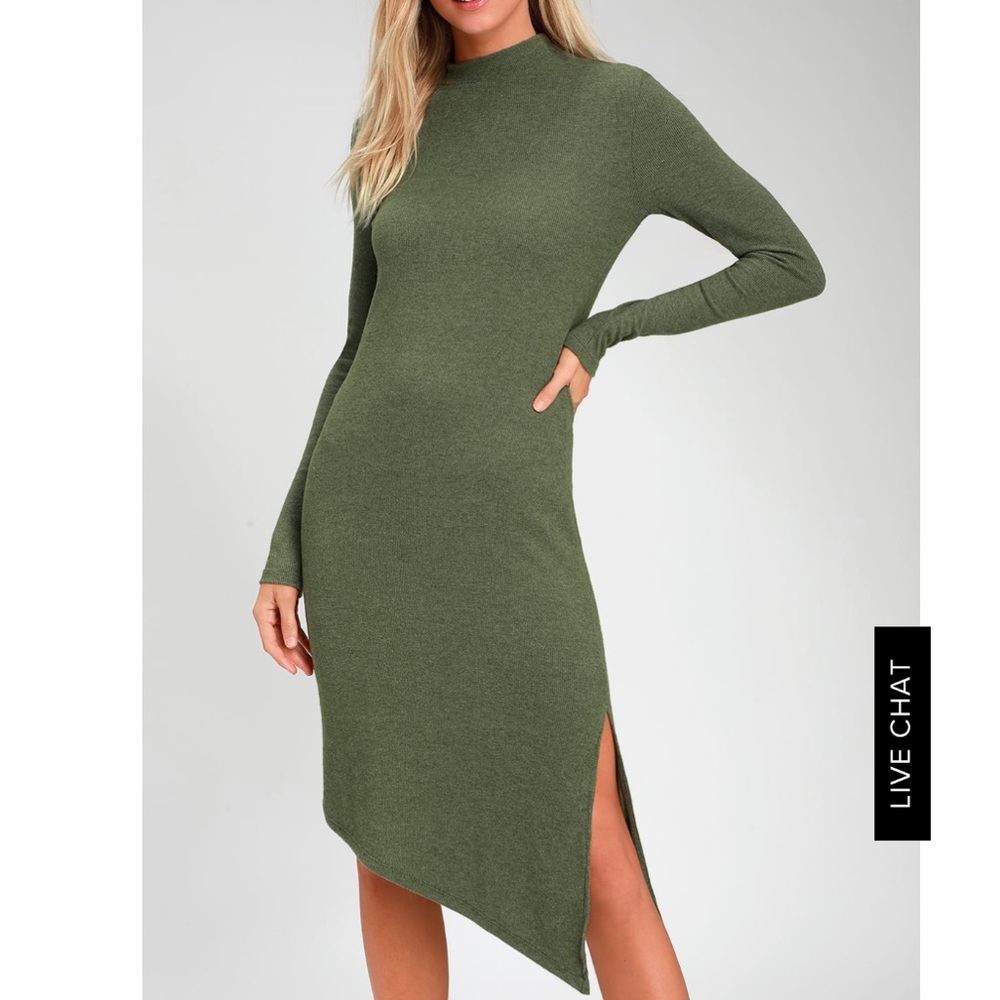 NWT Lulus Ribbed Midi Dress